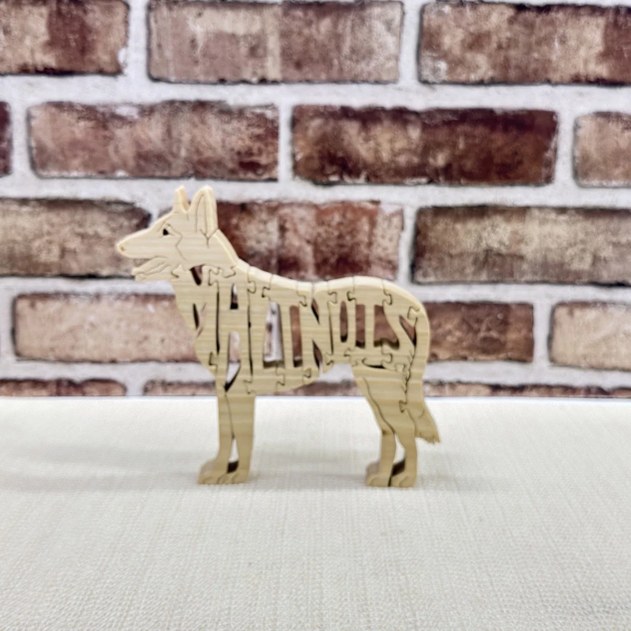 Wooden Malinois Dog Puzzle