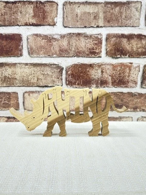 Wooden Rhino Safari Puzzle