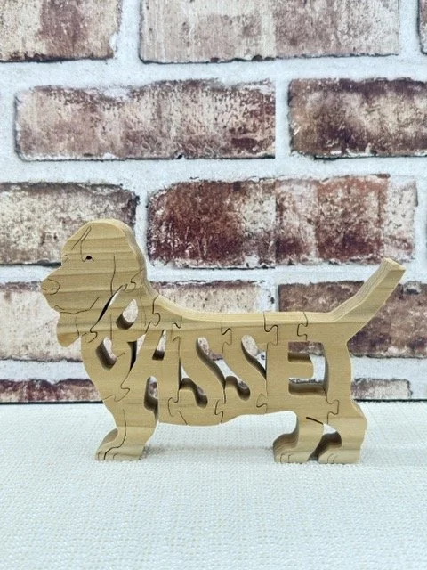 Wooden Basset Hound Dog Puzzle