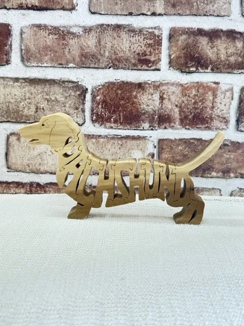 Wooden Dachshund Dog Puzzle