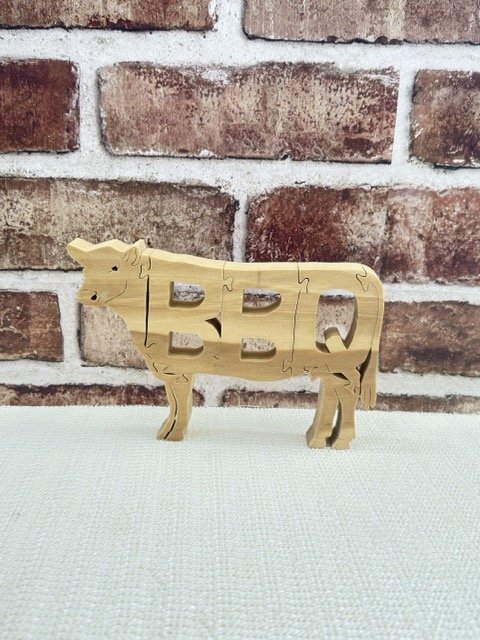 Wooden BBQ Cow Puzzle