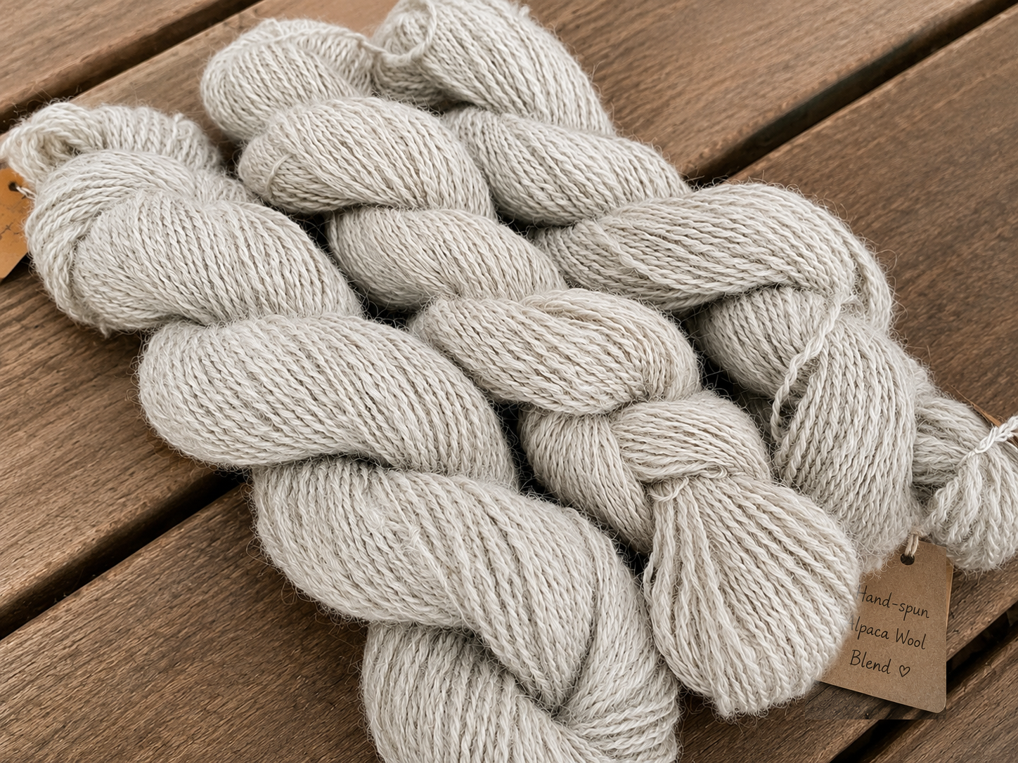 Hand-Spun Skeins (Alpaca/Wool Blend)