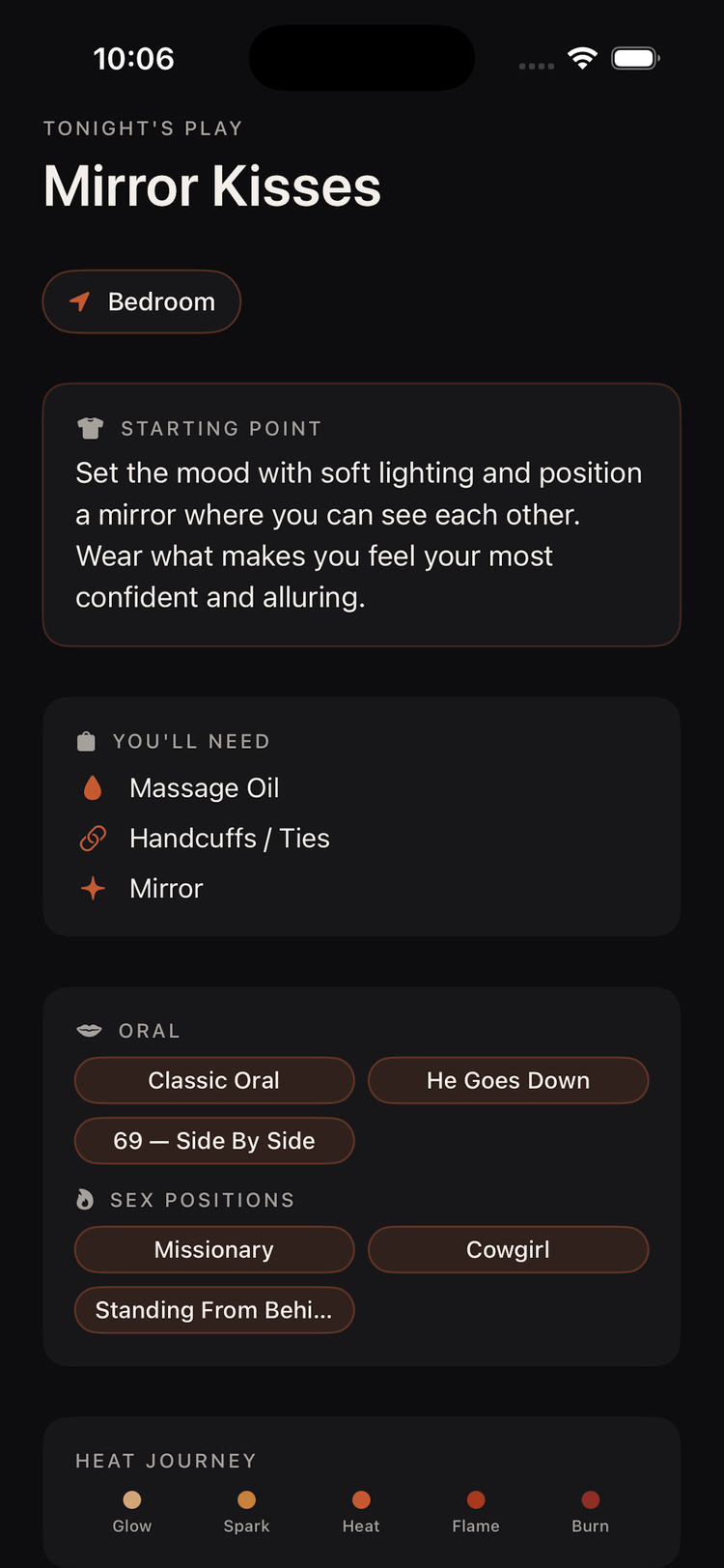 Ember app — play overview