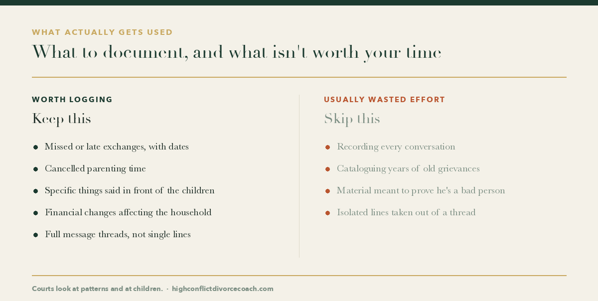 What to document, and what not to