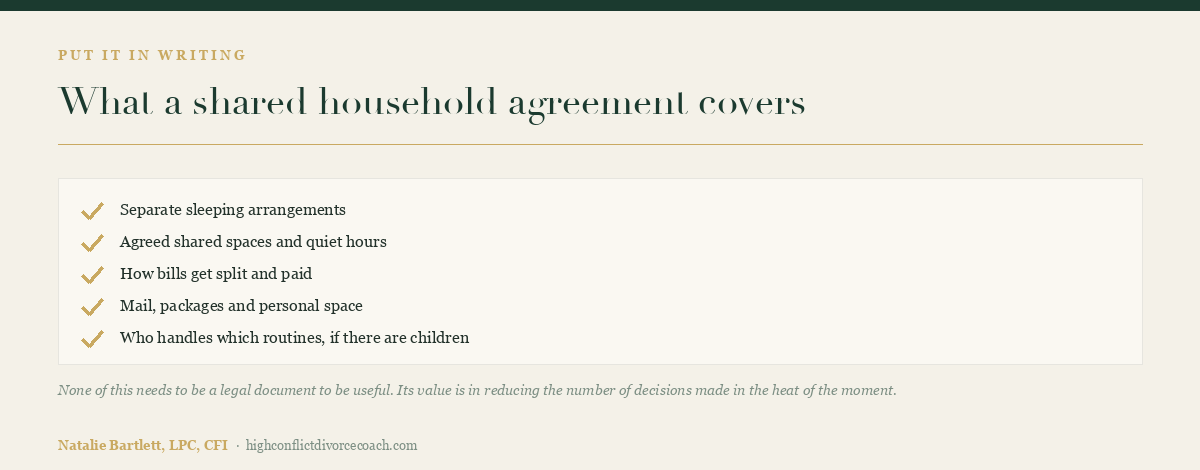 What a shared household agreement should cover