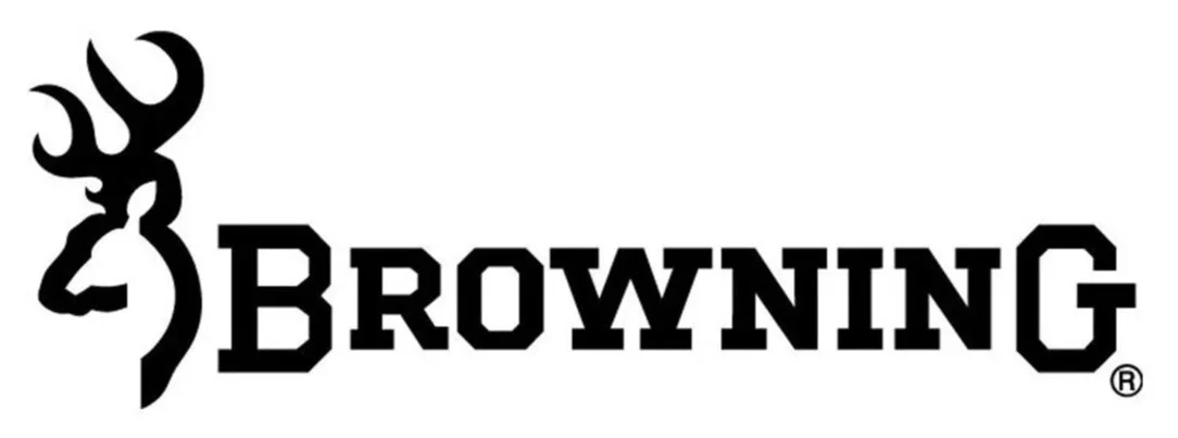 Black text that says 'Browning' with a stylized deer head logo on the left.