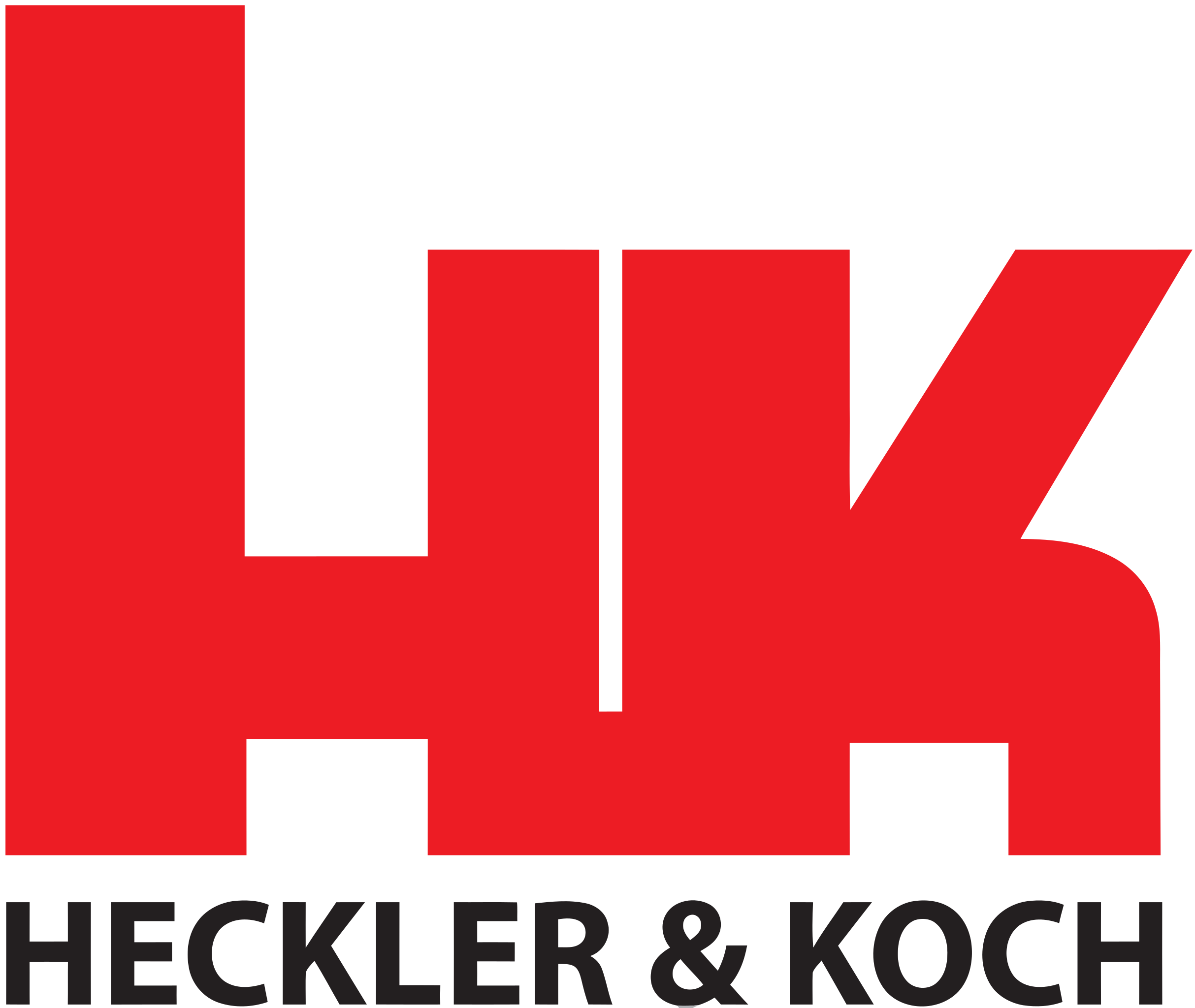Black and red logo featuring a large red Q shape and the words "CHECKER & KOCH" in bold black and red letters.