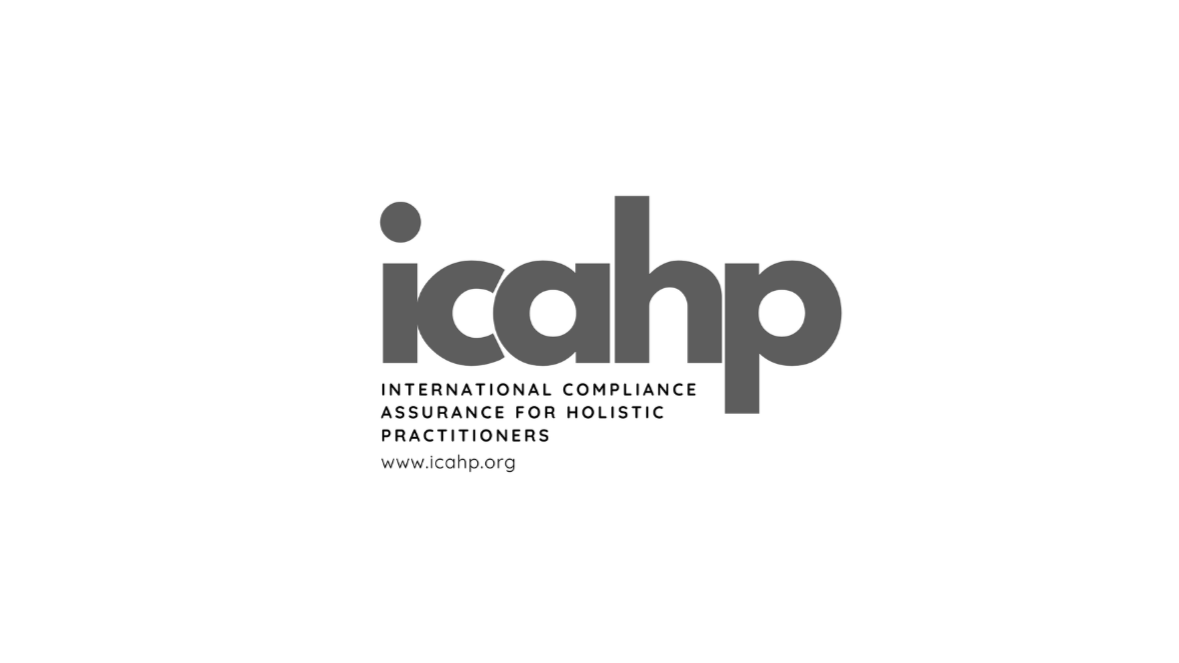 Logo of the International Compliance Assurance for Holistic Practitioners (ICAHP) with the website www.icahp.org