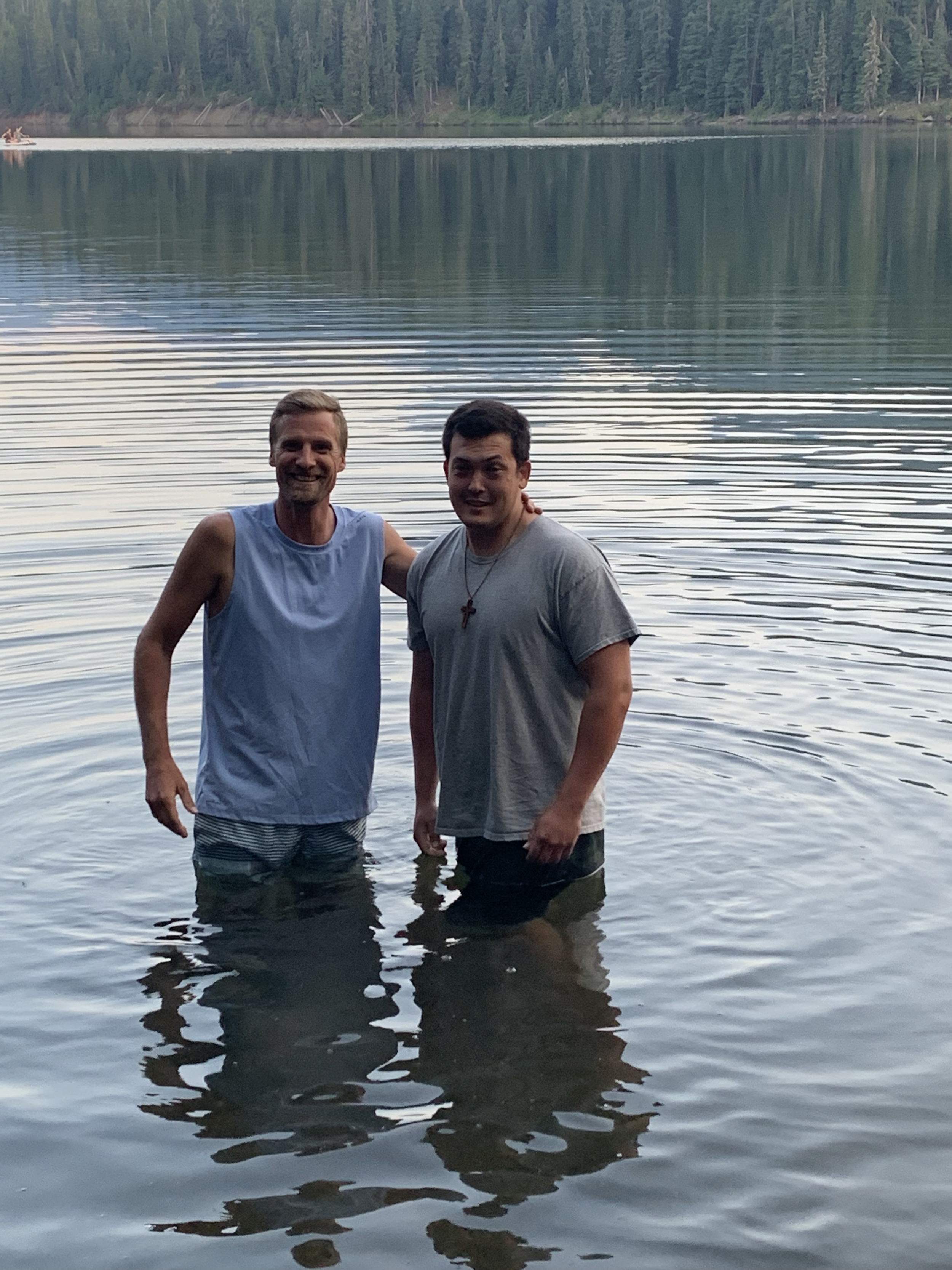 Baptism in the lake