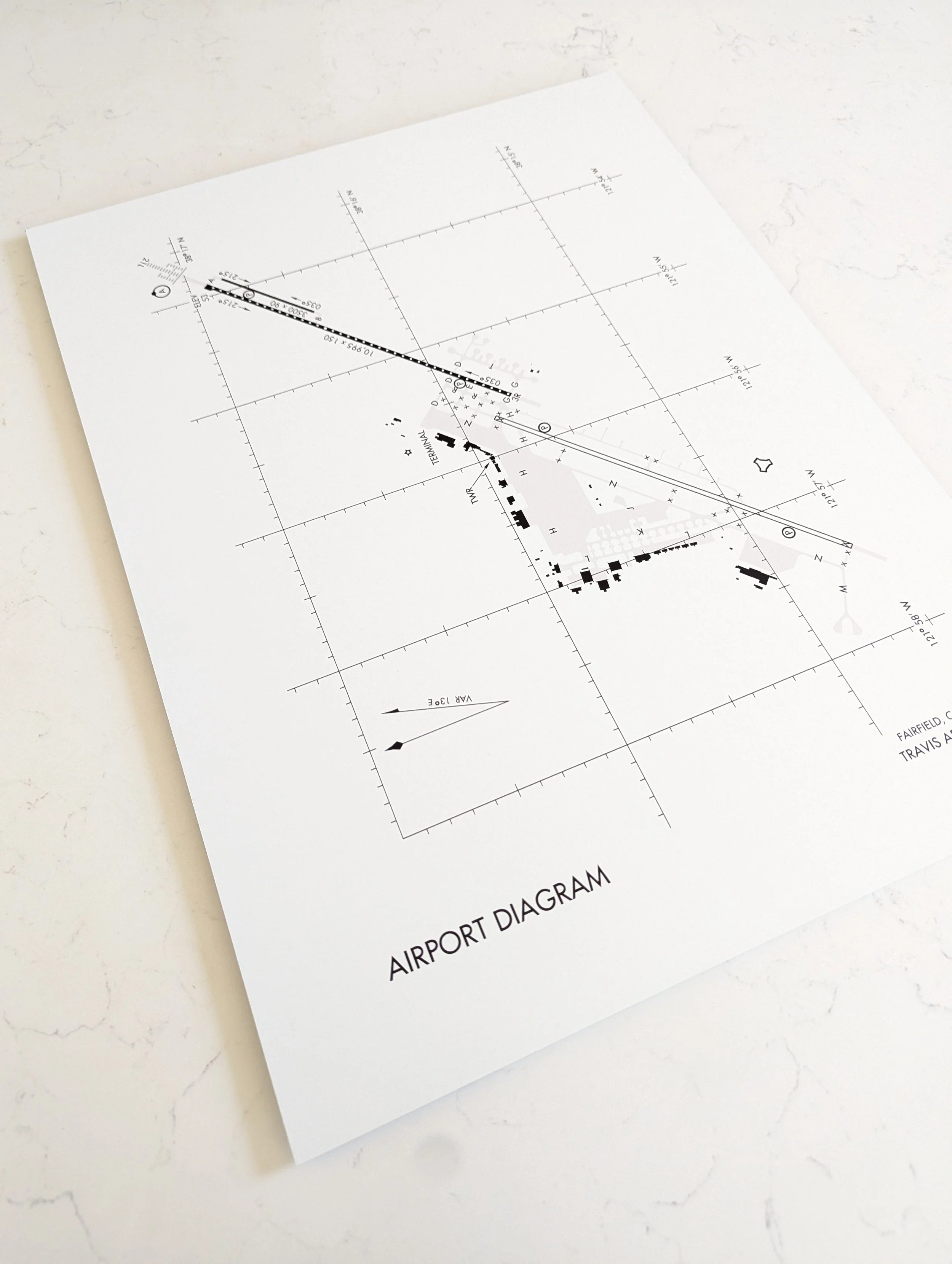 Close-up product photograph of Decision Height Structural Aluminum print highlighting the 3mm rigid composite aluminum Dibond substrate edge profile and its non-reflective, silky-matte UV direct-to-matrix printed surface.