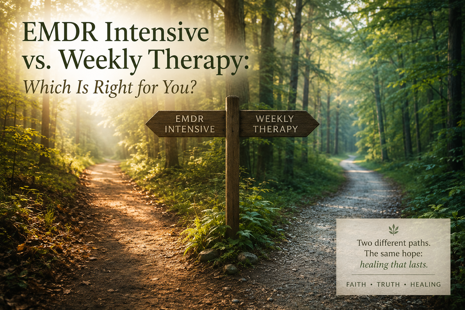 EMDR Intensive vs. Weekly Therapy: Which Is Right for You?