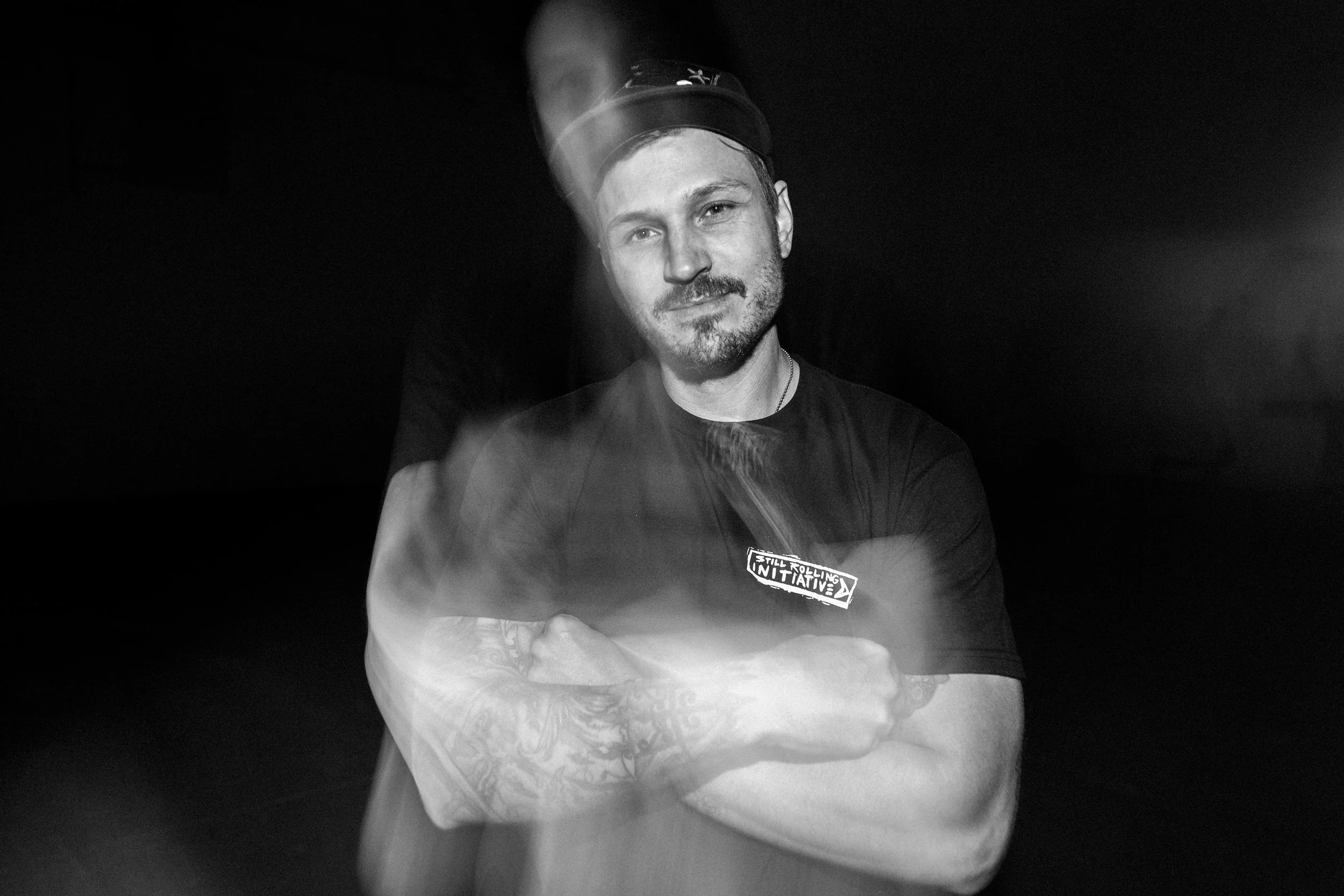 Black and white photo of Owner Tom Furcillo