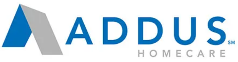 Addus HomeCare logo with stylized 'A' and company name