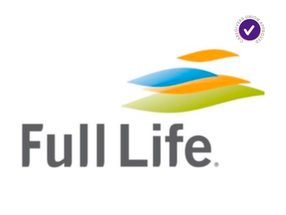 Full Life logo with colorful abstract shapes and text.