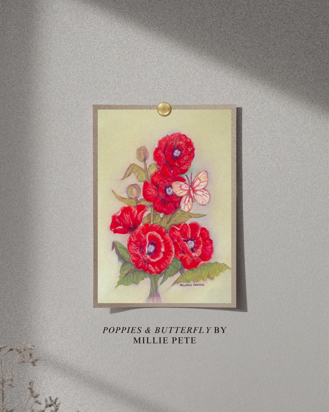 Poppies & Butterfly