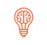 Red light bulb icon