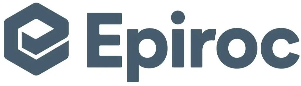 Epiroc logo with geometric icon and the company name.