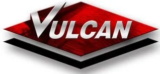 Vulcan logo with red and black design