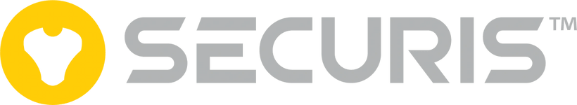 Securis logo with a yellow circle and black gear-shaped icon, and the word 'SECURIS' in gray and black text.