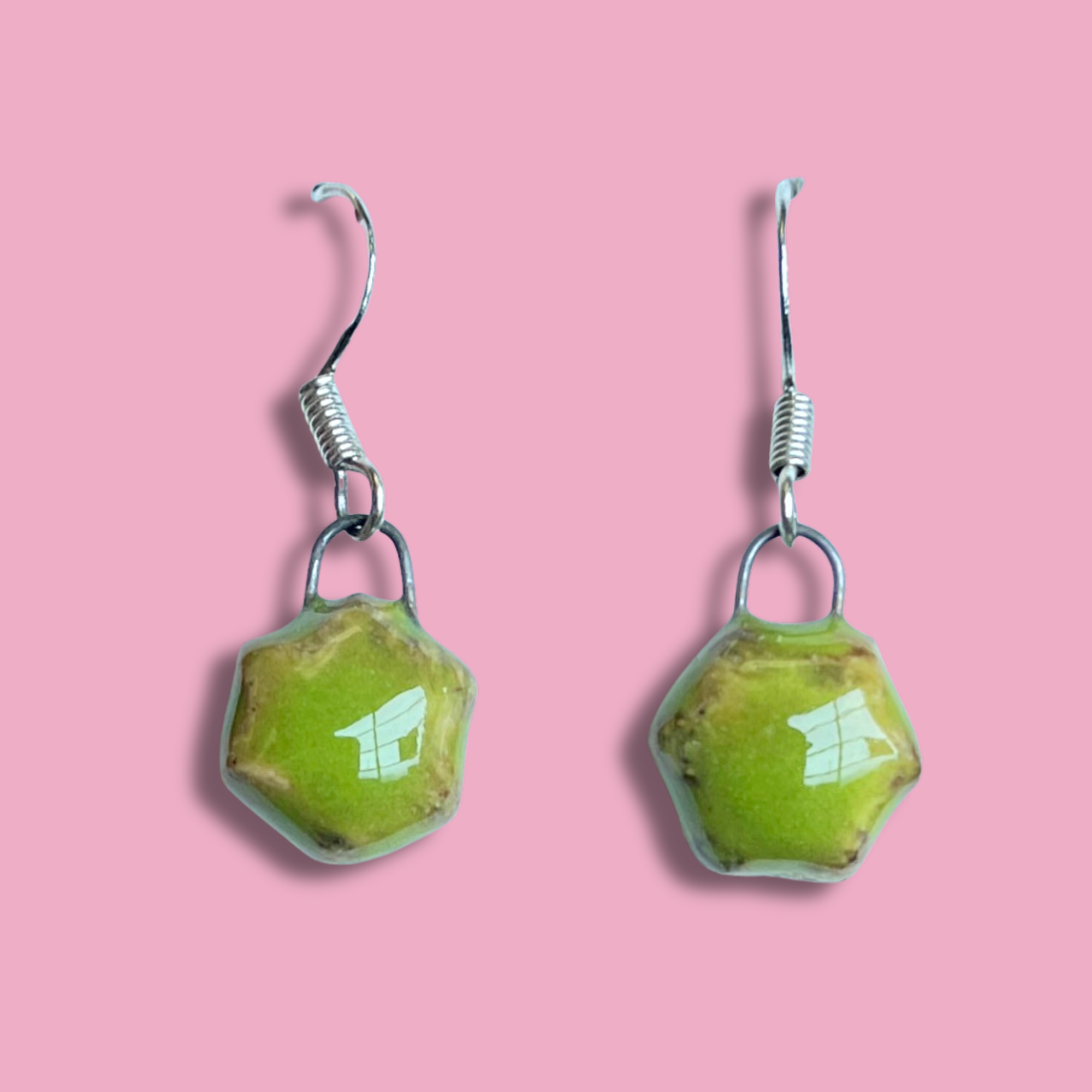 Teensy Green Stars - Earrings
