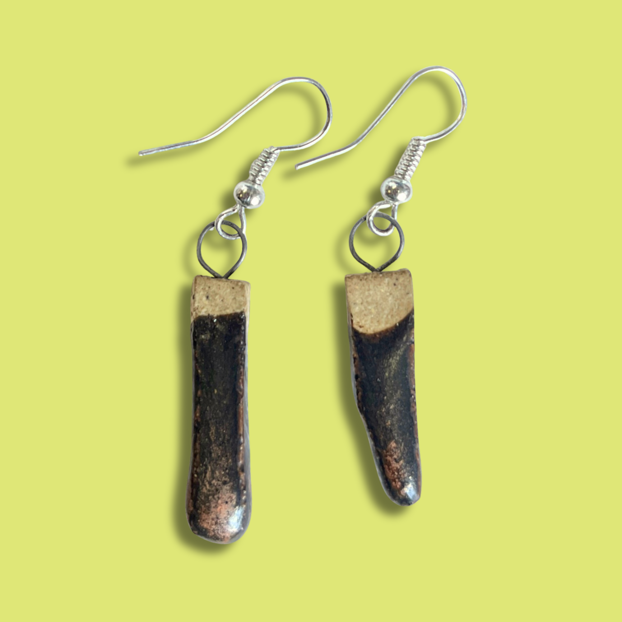 Asymmetrical Copper Dangles - Earrings