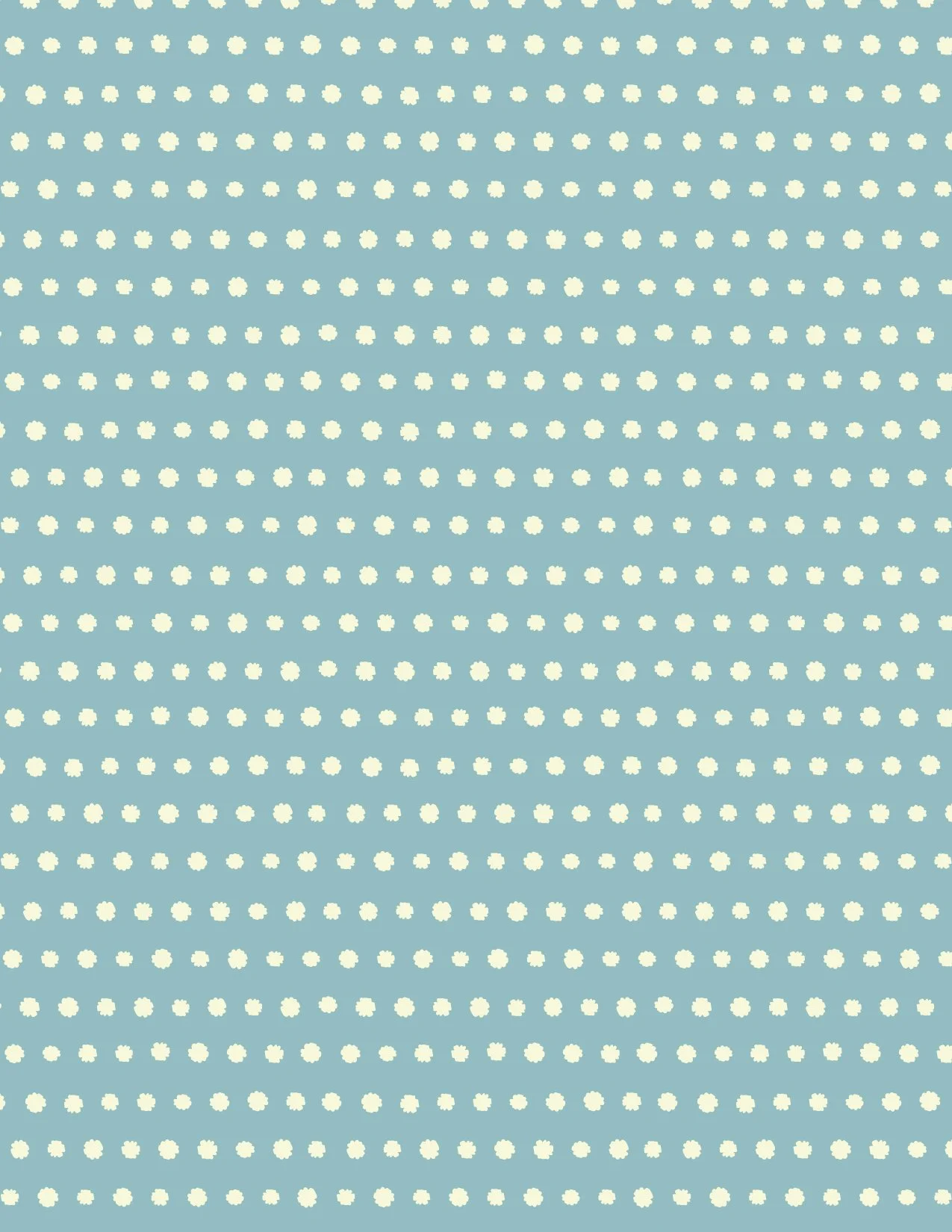 Light blue background with evenly spaced white polka dots.