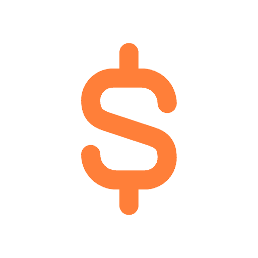 Orange dollar sign
