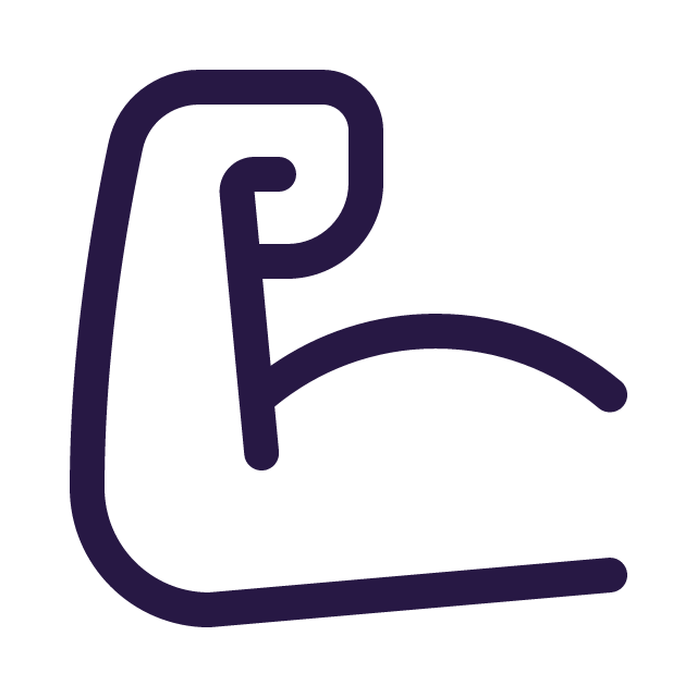 Strong arm flexing icon