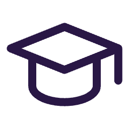 Line drawing of a graduation cap