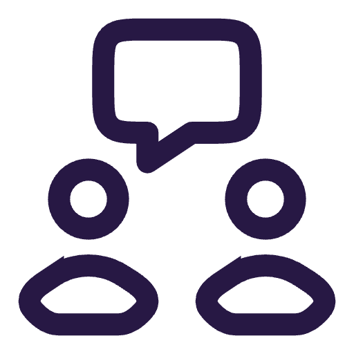 Two people talking icon
