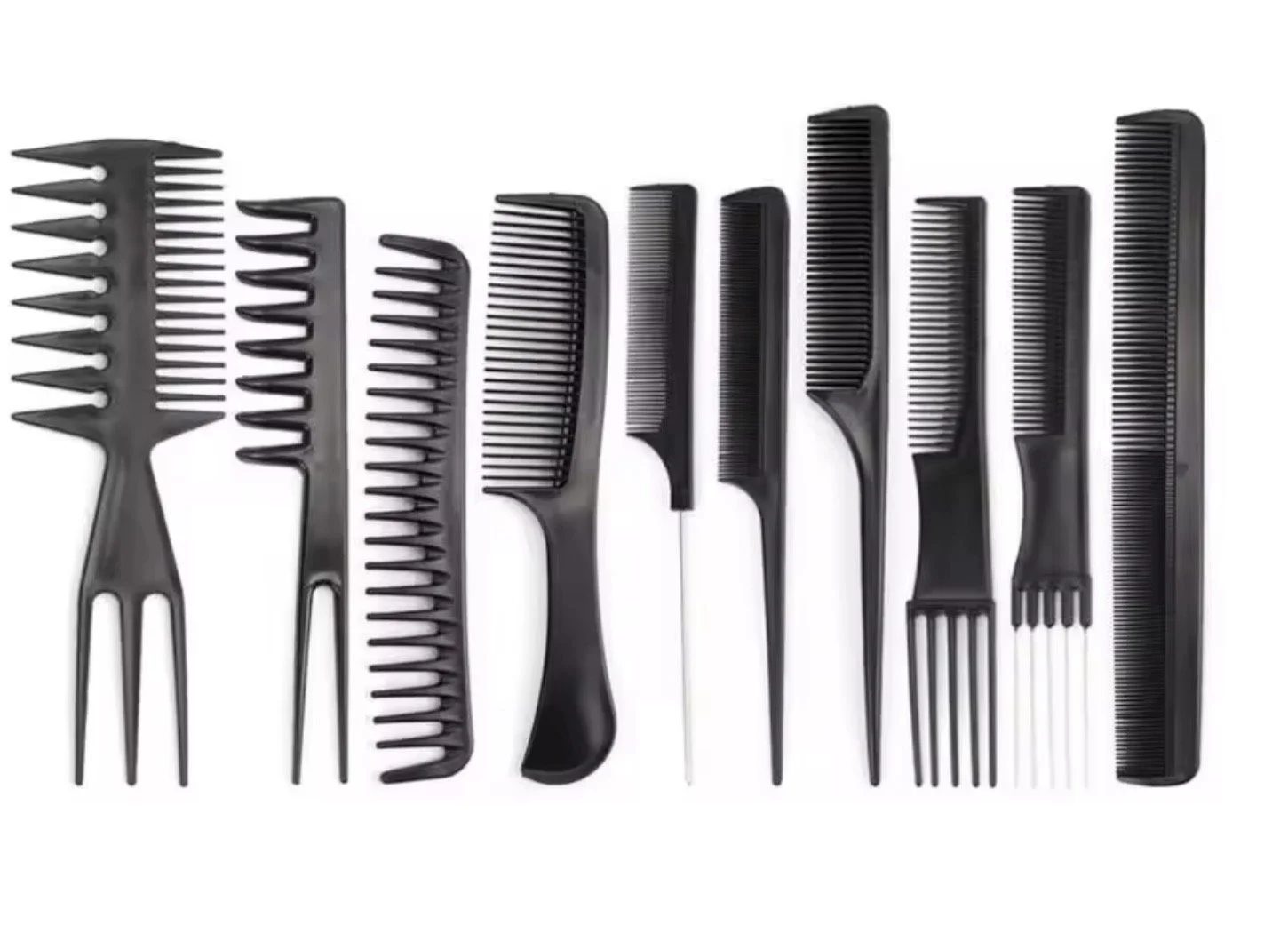 10 Piece Salon Barber Comb Set