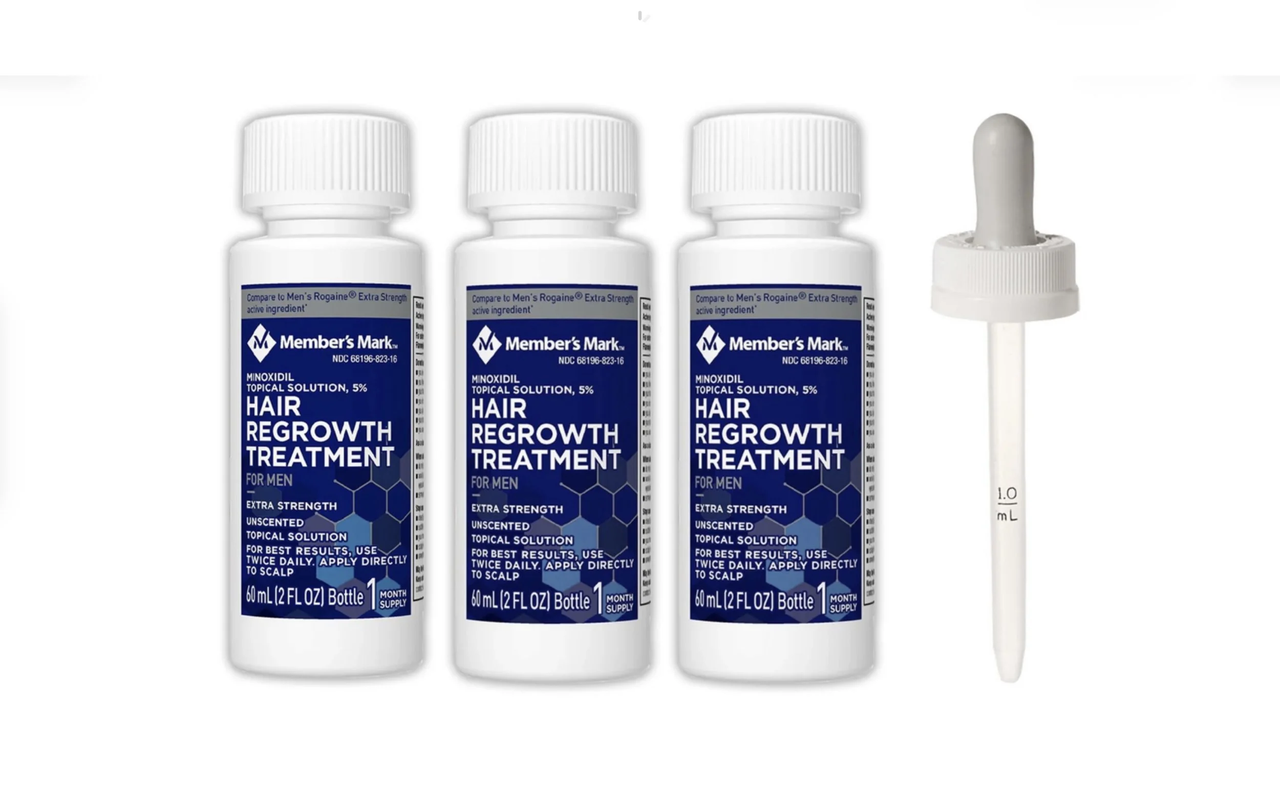 MEMBERS MARK 5% MINOXIDIL SOLUTION - 3 MONTH SUPPLY