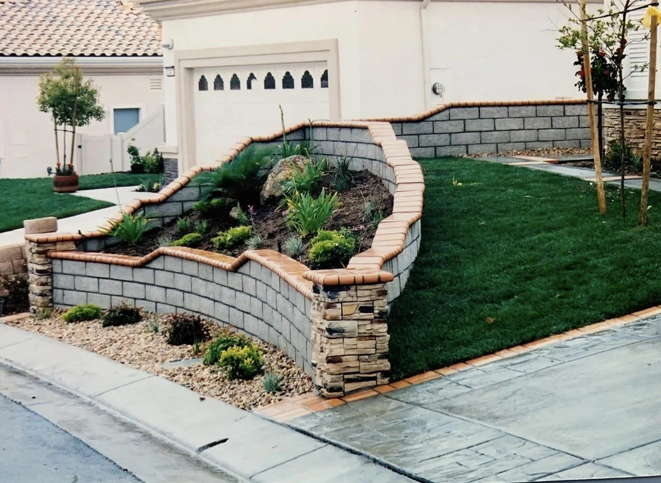 Custom Walkway; Retaining Walls & Garden Paths