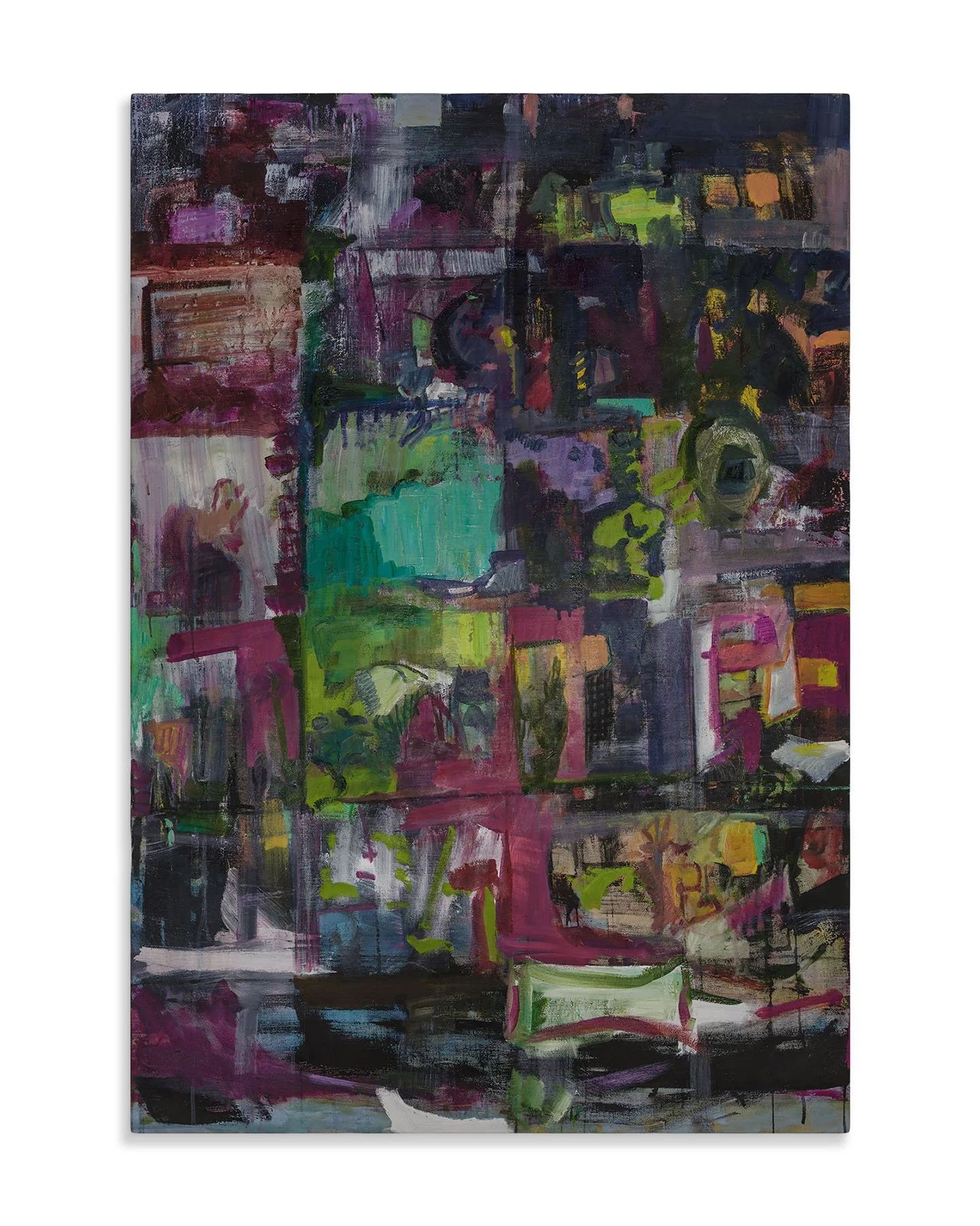 Untitled, 2019, oil and acrylic on canvas, 52"x 36"