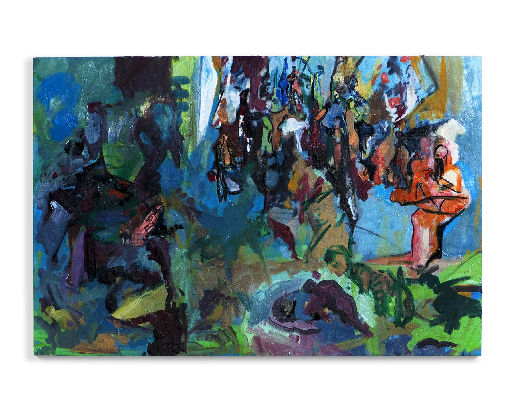 Untitled, 2015. Oil on claybord, 36 x 24 in