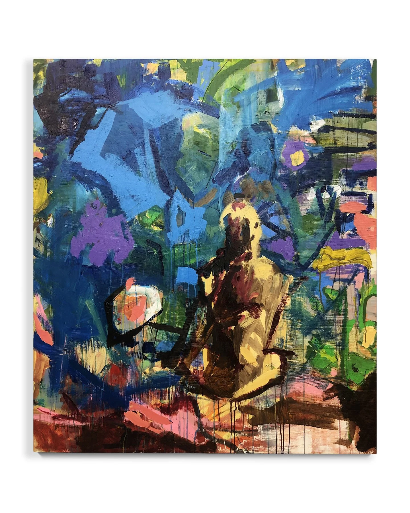 Untitled, 2021, oil and acrylic on canvas 54 x 48in