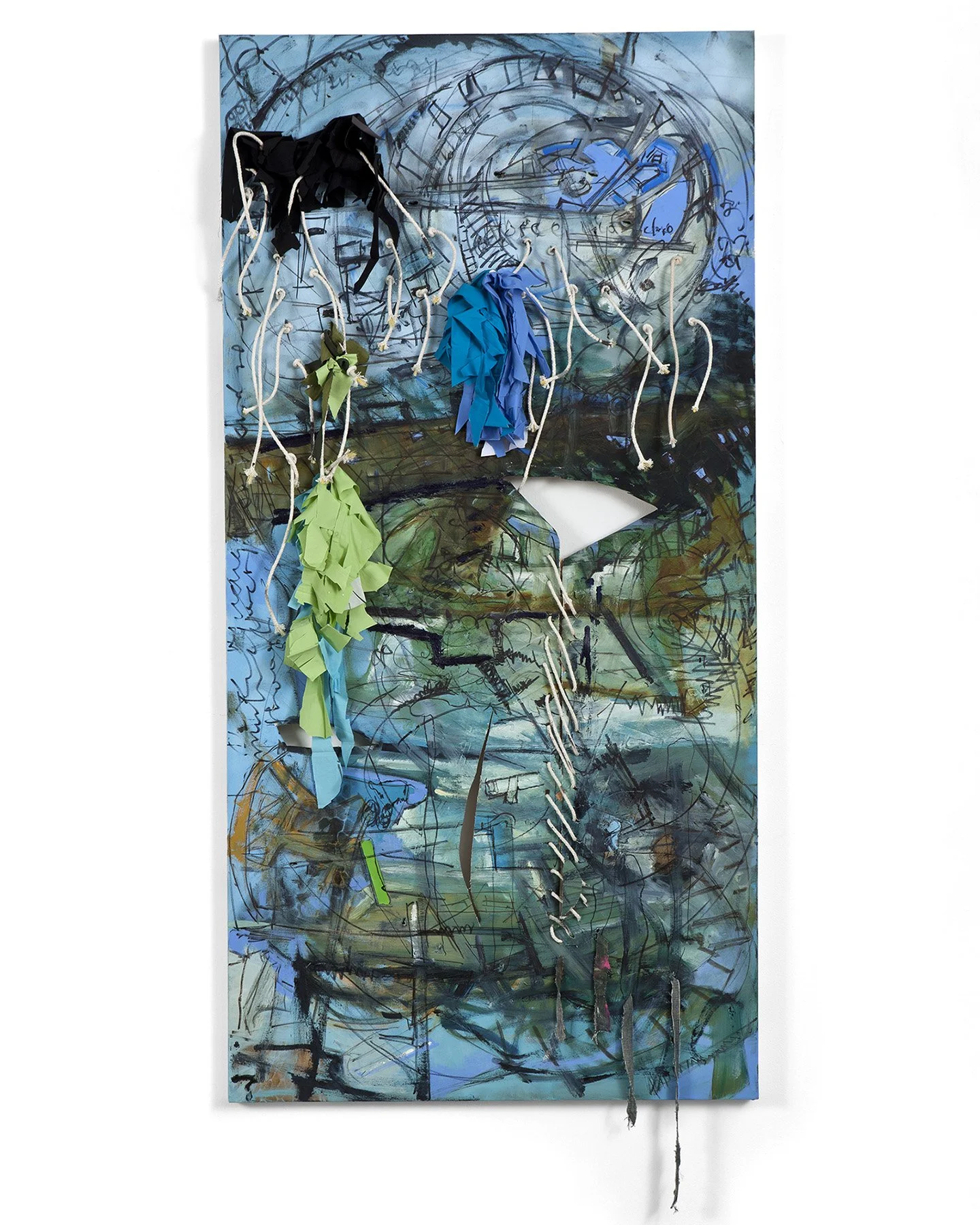 Ropes, 2012. Oil on canvas, 36 x 72 in