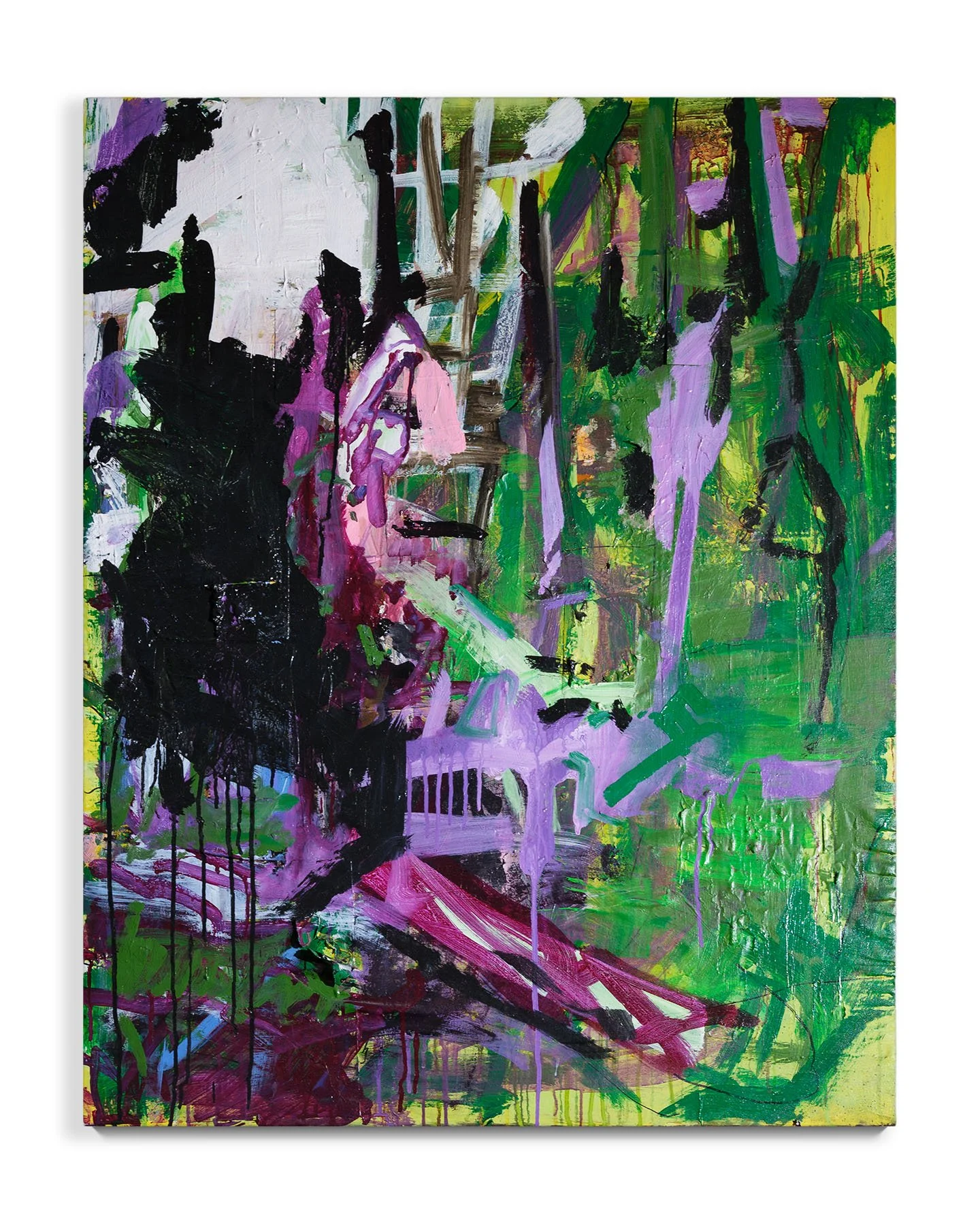 Untitled, 2019, oil and acrylic on canvas, 50 x 36in