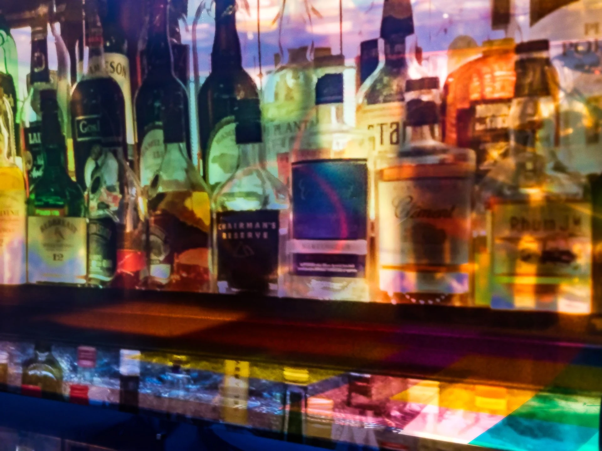 Detail of Bar, 2018, dimensions variable, photomontage on transparency