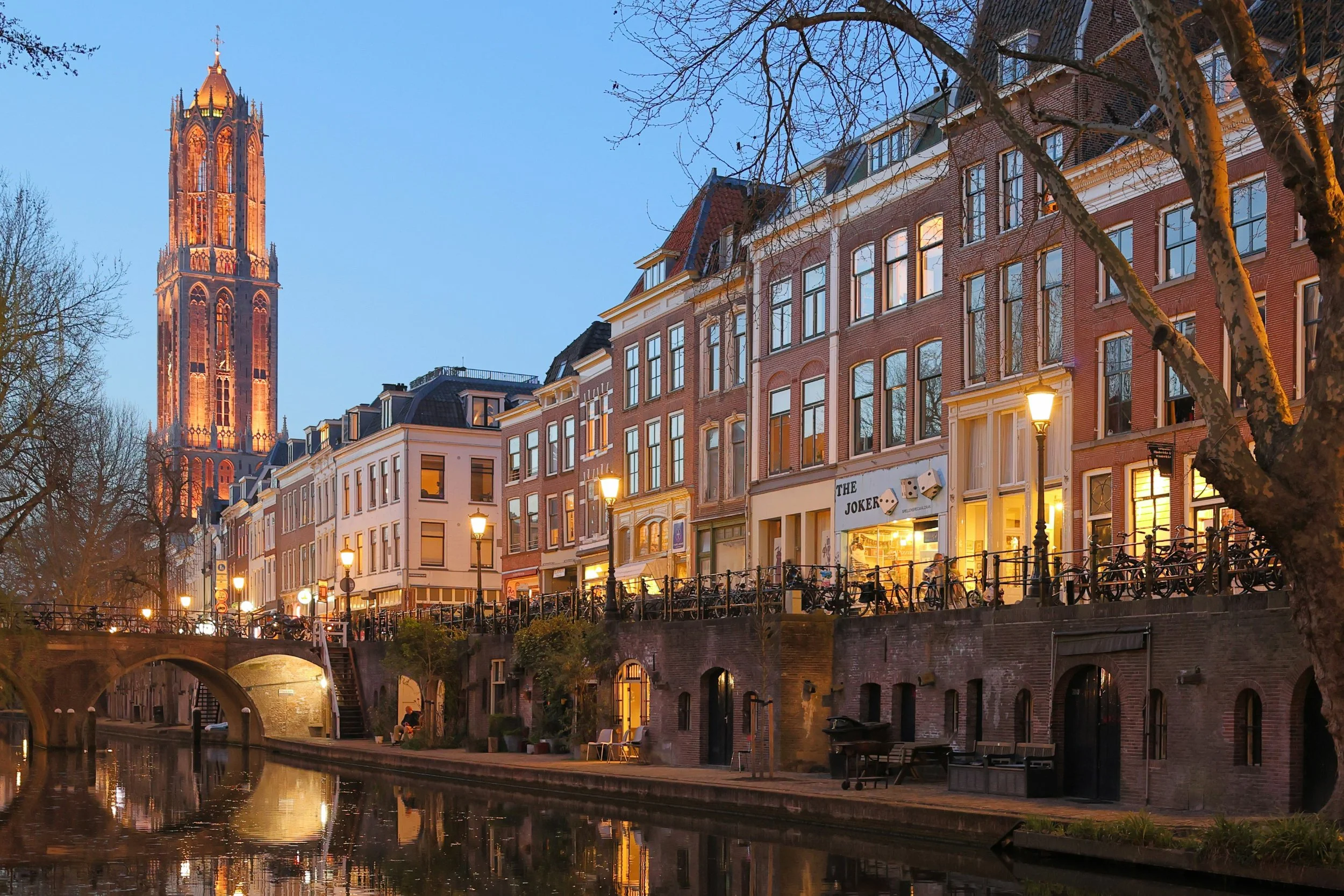 Domtoren avondlicht Utrecht