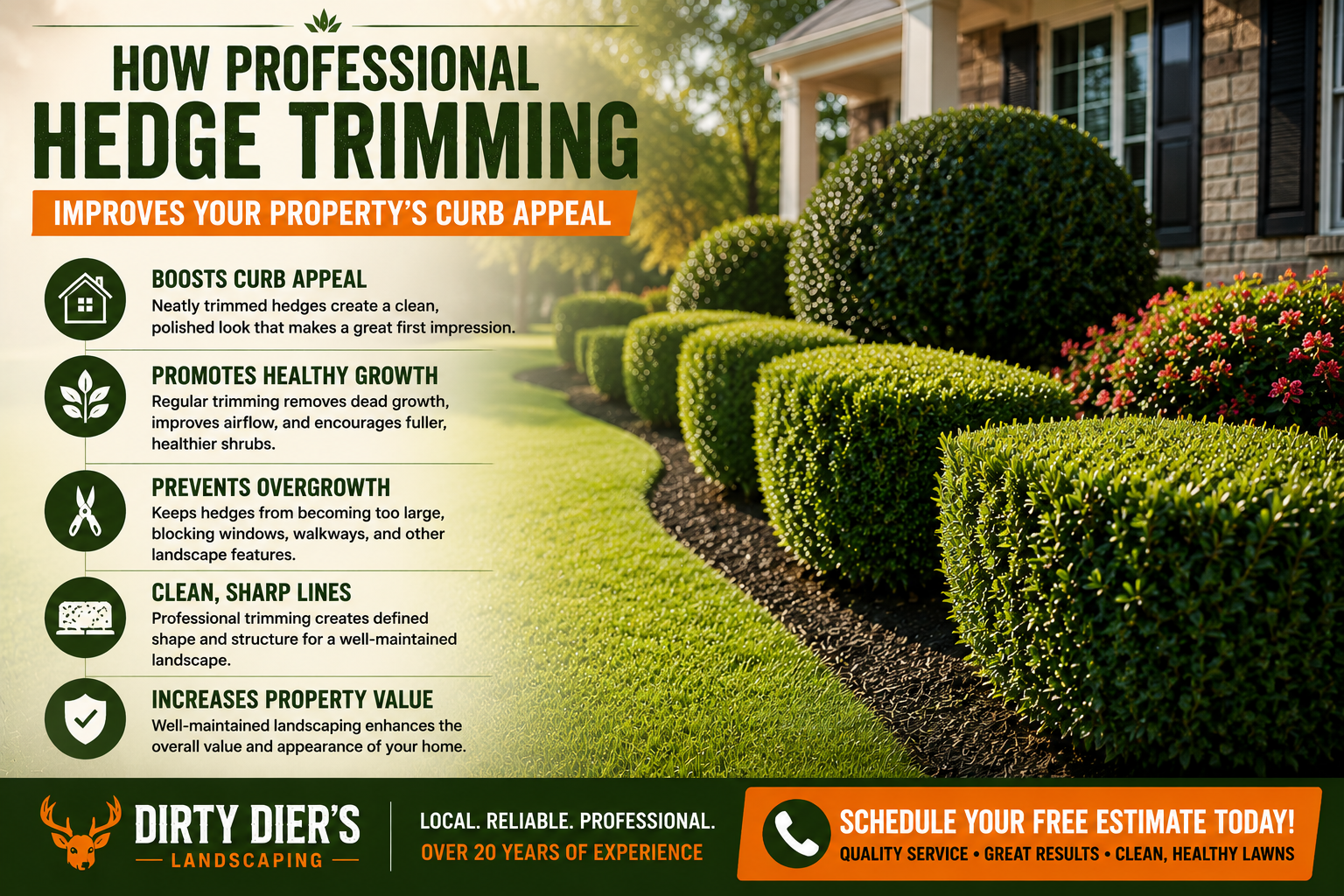 How Professional Hedge Trimming Improves Your Property’s Curb Appeal