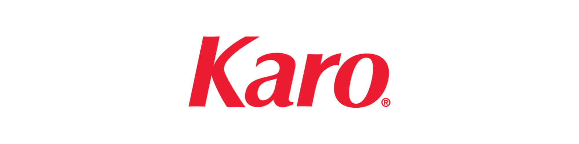 Karo logo in red text on a white background
