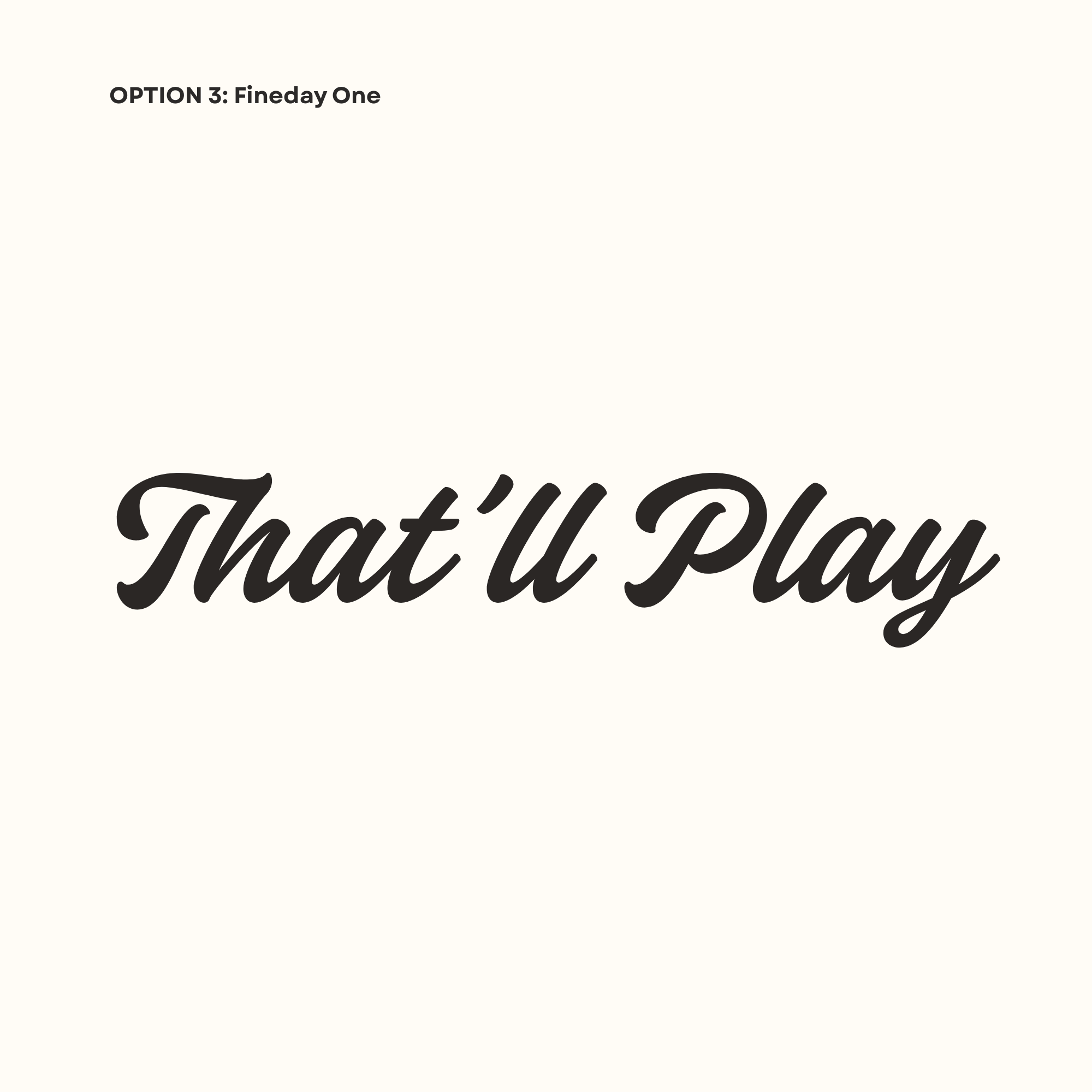 Logo & Apparel Design for 'That'll Play'