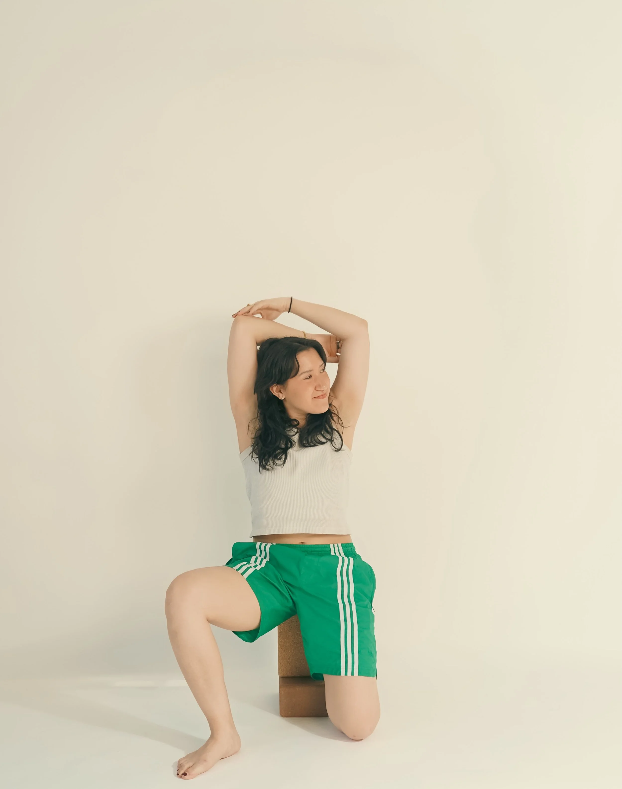 Karina is a yoga teacher based in Brooklyn, NY. After leaving collegiate sports, she dove deeper into her yoga practice as she sought a way to move her body and mind in tandem. She is trained in both hot vinyasa and restorative, and loves to incorpor