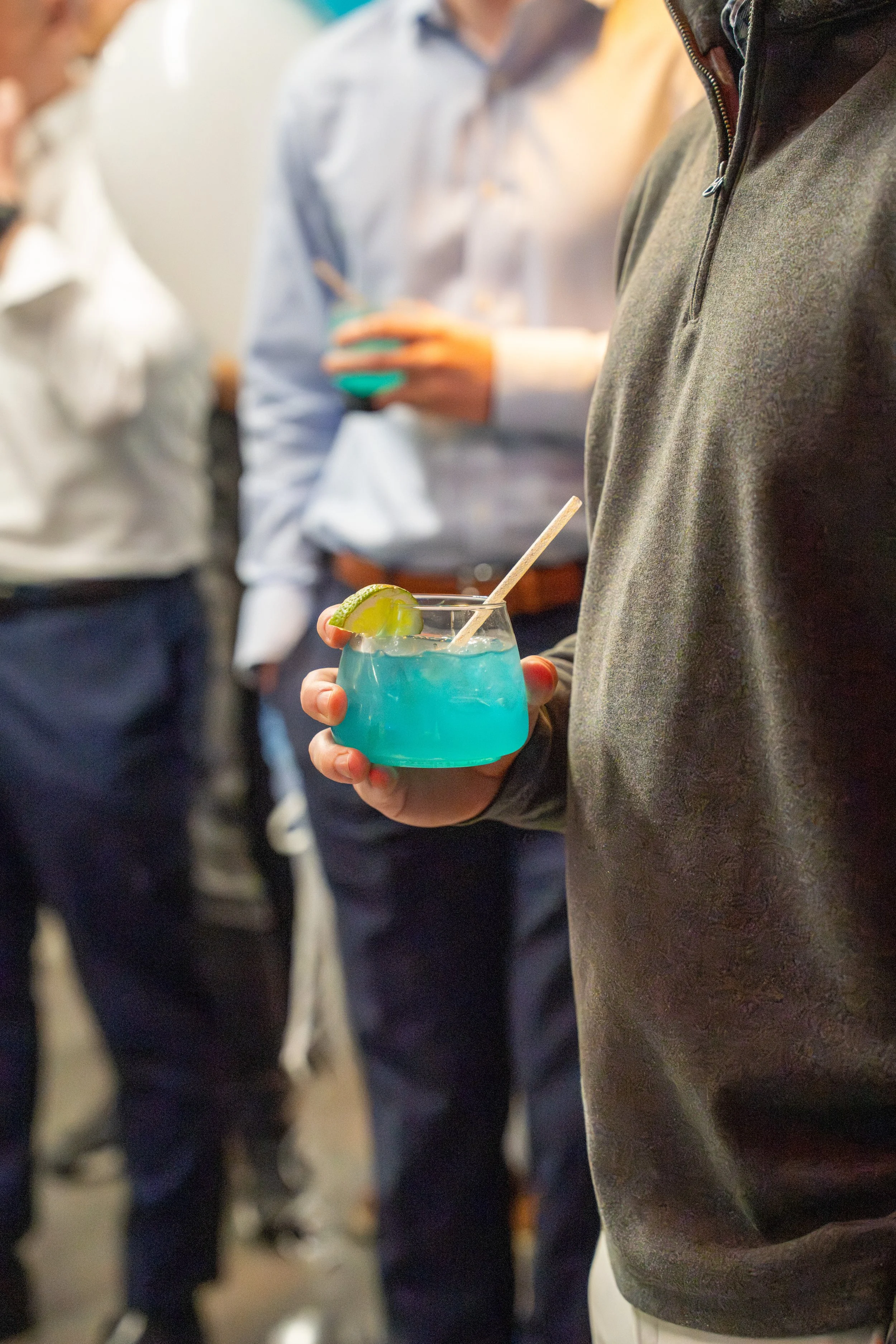 This blue mule representing their brand identity colors made everyone want to circle back (to the bar). 