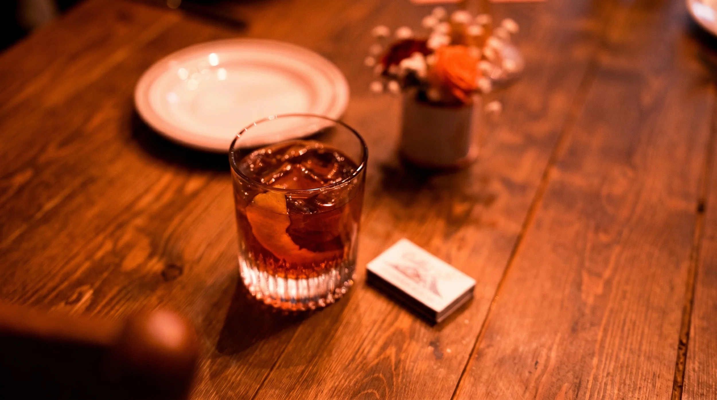 A burnt orange Negroni, an ode to the event’s namesake volcano. 