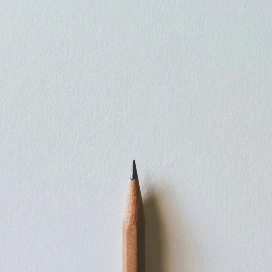 A pencil on paper.