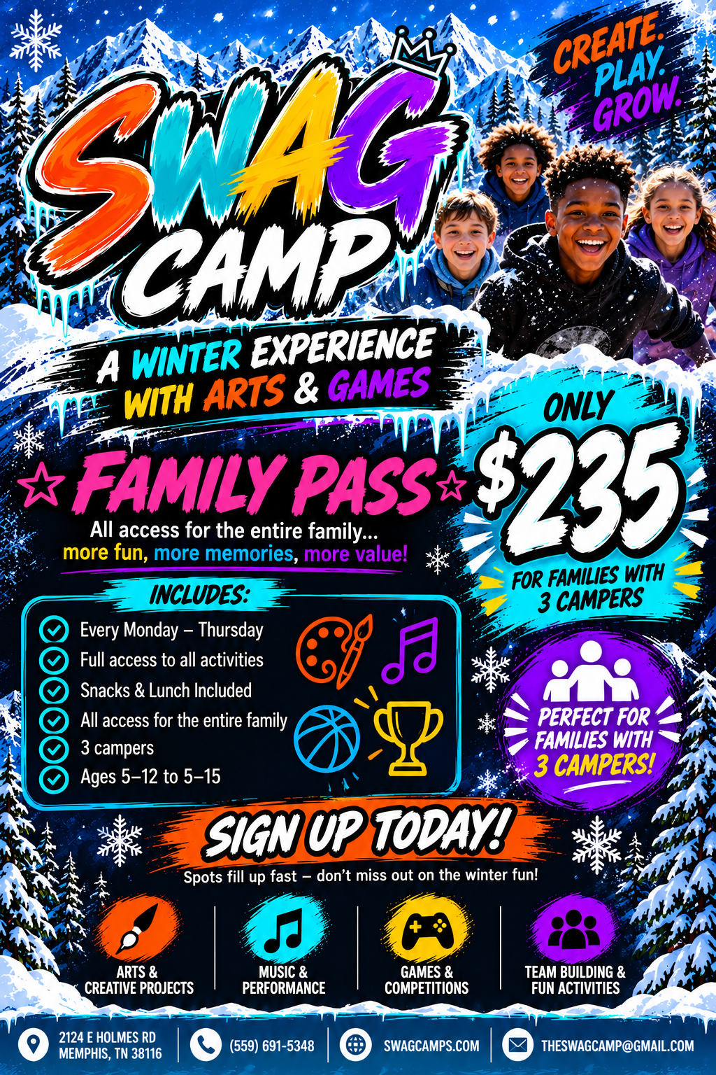 Family Pass (3 campers)
