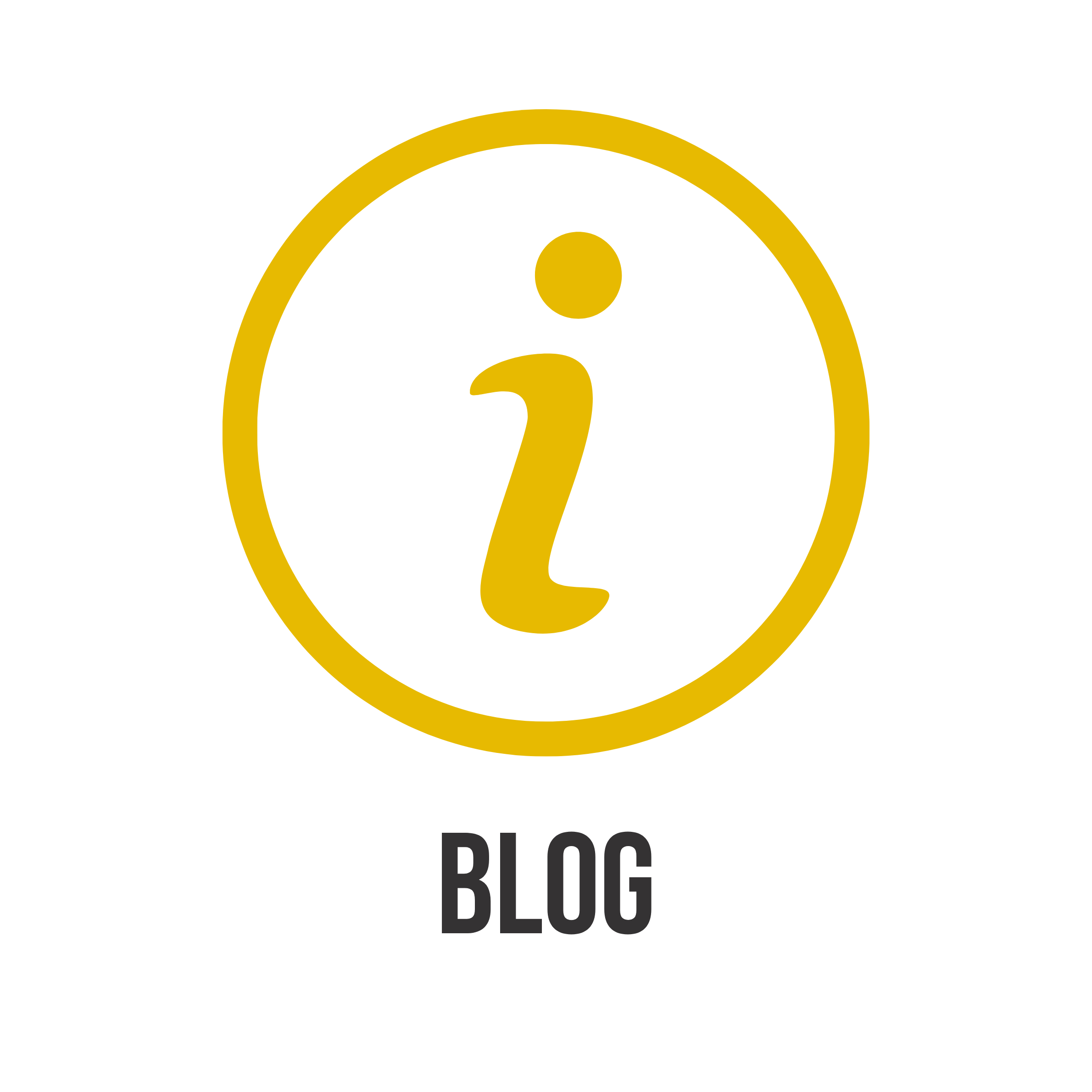 Yellow infographic italicized lowercase letter I.