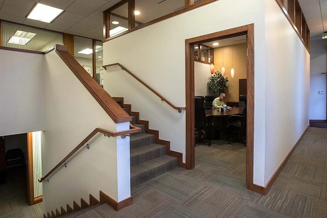 Interior of the PDKST Law Firm office in Midland, Michigan, designed to provide a comfortable space for client meetings and legal consultations.